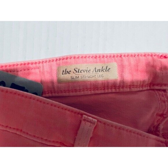 AG Adriano Goldschmied Jeans Womans 27R Pink The Stevie Ankle Slim Straight - Picture 13 of 16